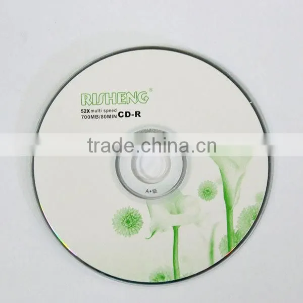 RISHENG Full Face White Inkjet Printable Cd-r Blank/CD-R 52X/Printable Disc photo-4