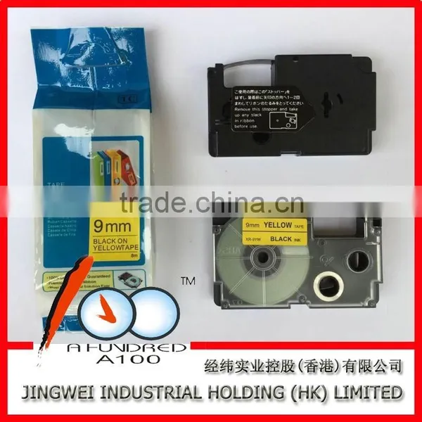 Compatible Casio Label Printer Tape Cartridge Black on Yellow 12mm XR-12YW photo-2