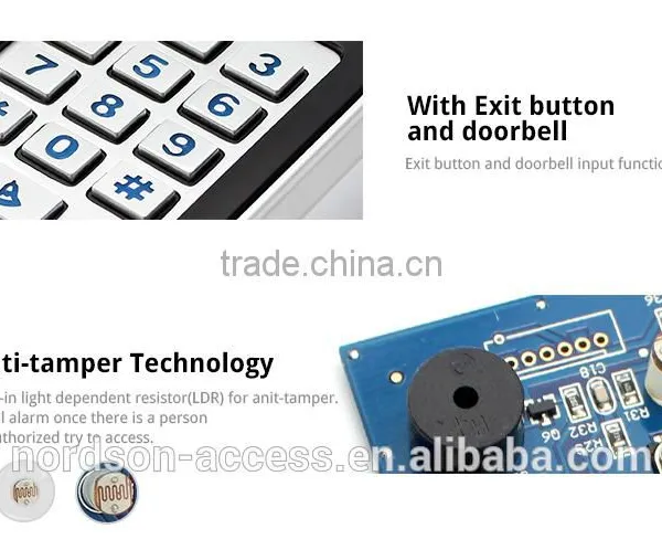 Nordson NT-250 Waterproof Metal Standalone RFID Door Access Control for Single Door Entrance photo-6