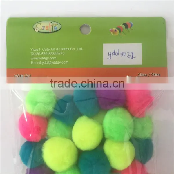 Factory Supply DIY Crafts Acrylic Fluorescent Pompoms Toys for Kids or Wedding Party Decoration photo-5