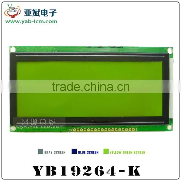 192 * 64 b Graphic Dot-matrix LCM LCD Screens Optional Color Voltage