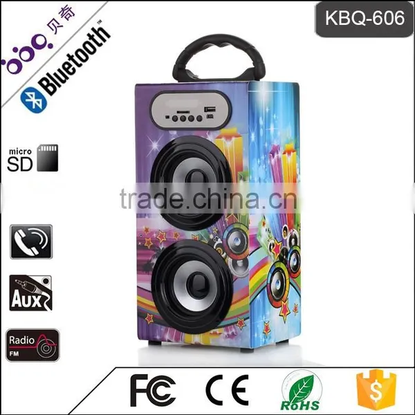 BBQ KBQ-606 10W 1200mAh High Acoustical Portable MP3 Music USB Speakers for Laptop