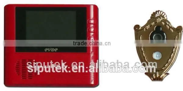 2.8 inch LCD digital doorbell electronic Viewer camera with SD card time adjustment functions