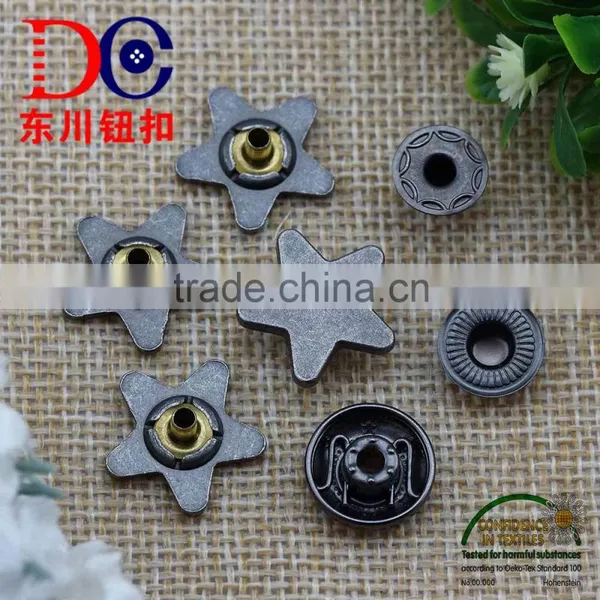 Star Design Snap Fastener Metal Button Spring Snap Button for Leather Jacket photo-5