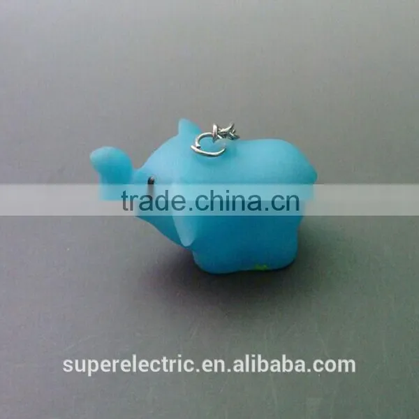 Latest Design Elephant Key Chain Eco-friendly Kids Toys Cheap Animal Pvc Led Keychain photo-6