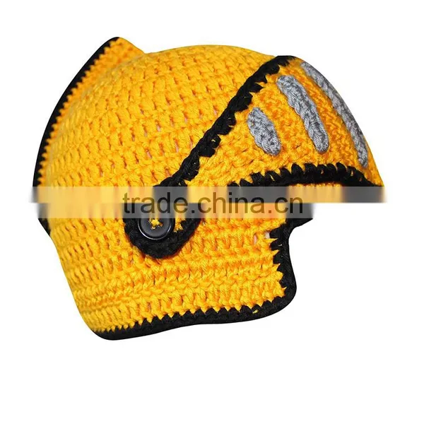 Colorful China Wholesale High Quality Knight Helmet Hat Free Knitted Pattern photo-2