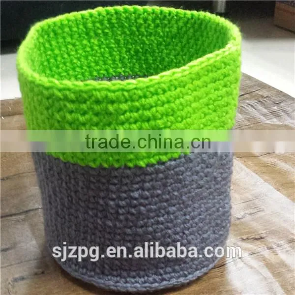 Crochet Handmade Storage Baseket Crochet Hand Basket Folder Basket Set photo-2