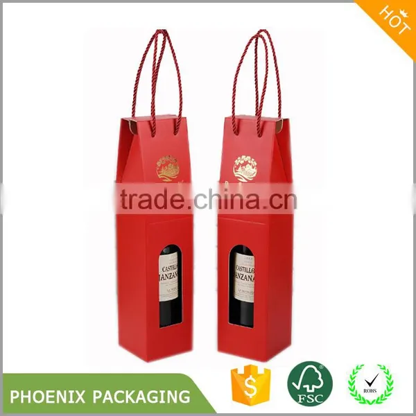 Customized Corrugated Cardboard Gift Wine Box Packaging