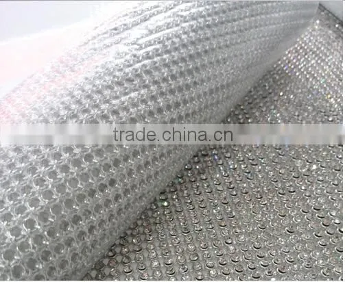Hot Fix Triming 45x120 Aluminum Rhinestone Mesh SS8 Crystal Silver Base Mesh For Clothing Shoes Dress photo-2