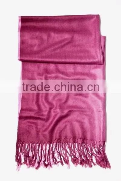 Burgundy Acrylic Gradient Rainbow Pashmina Scarf photo-2