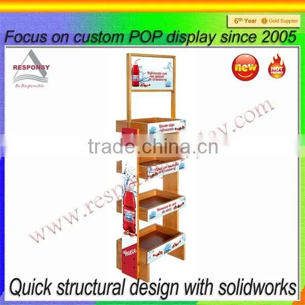 ODM & OEM Food Accessory Products Wood Display Shelves for Supermarket Promotion photo-5