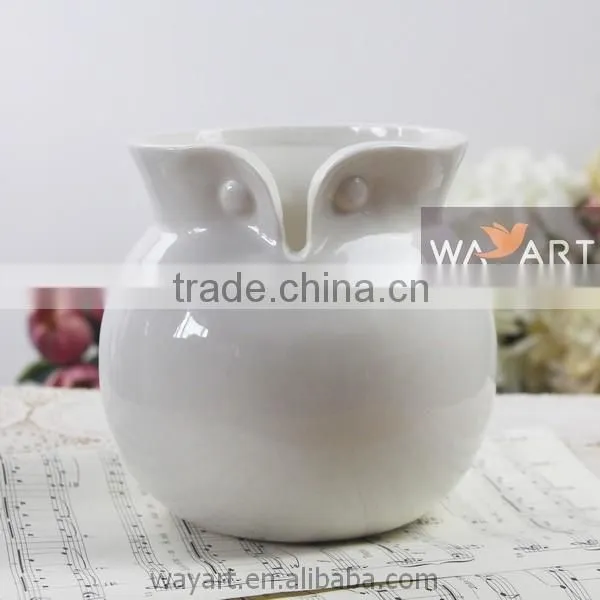 Ceramic Owl Shaped Vase Owl Figurine Vase Animal Shaped Vase photo-2