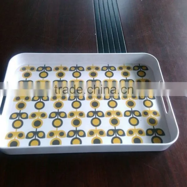 Melamine Rectangle Tray With Handles photo-2