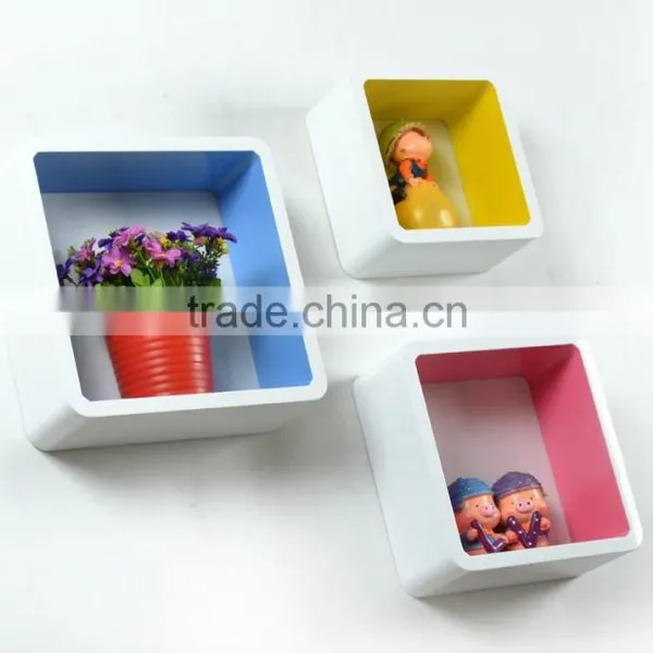 Rounded Floating Cube Wall Storage Shelves photo-2