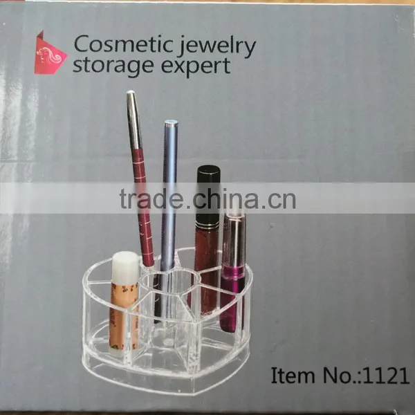 Wholesale Innovative Household Heart Shape Clear Cosmetic Acrylic Makeup Organizer With 8 Grids photo-6