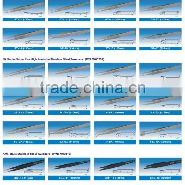 High Precision and Personal Care Stainless Steel Tweezers/straight Tweezers/curved Tweezers photo-3