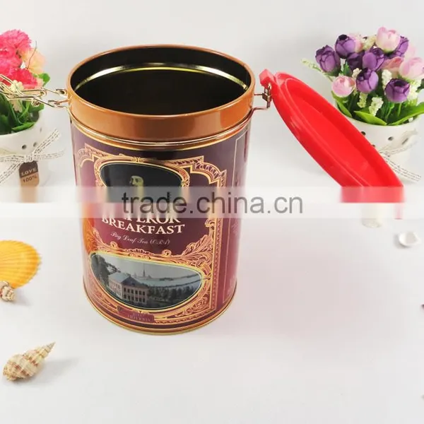 Custom Printed Metal Round Shape Tea Coffee Storage Tin Canister photo-3