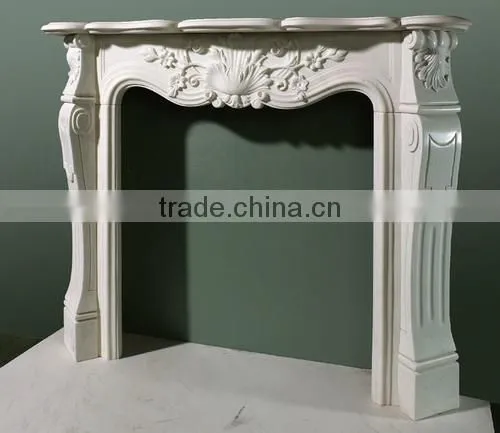 Customized Size Hand Carved Marble Fireplace photo-5