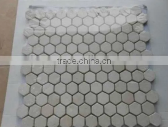 Hot Quality Marfil Cream Marble Mosaic Tiles photo-3