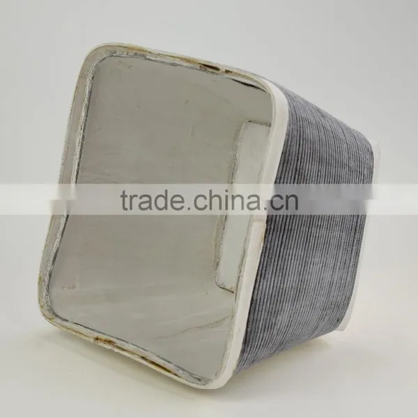 Small Quantity Order Cheap 7 Inch Square Design Lightweight Wooden Flower Pot Wholesale photo-5