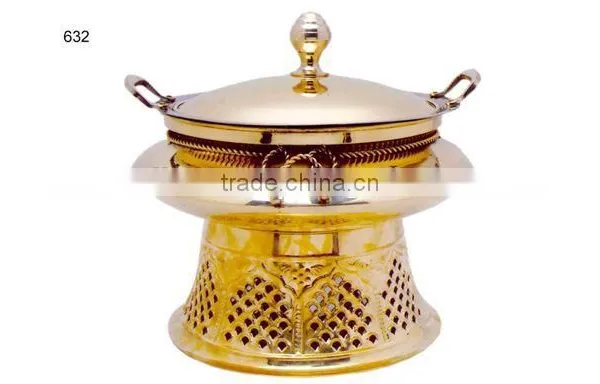 Food Warmer Chaffing Dish/Indian Brass Chafing Dish/copper Chafing Dish photo-2