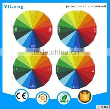 2016 High Quality Customzed Rainbow Umbrella Folding,Custom Cheap Folding Umbrella Mini 3 Fold 10 Panels Rainbow Umbrella photo-3