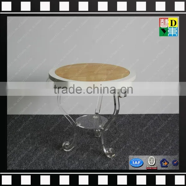 Clear Acrylic Leg Marble Center Table Customzied PMMA Coffee Side Table for Wholesale From China Manufacturer photo-3