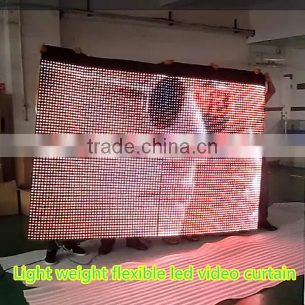 Video Animation Text Lighting Effect Programmable Led Curtain Display photo-3