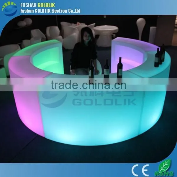 Computer Control Illuminated Bar Furniture Set LED Round Bar Counters Design photo-4
