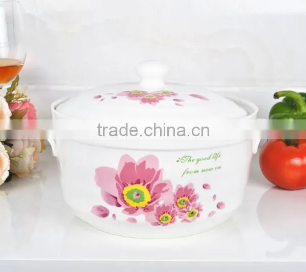 8" Microwave Porcelain Saucepot With Lid photo-2