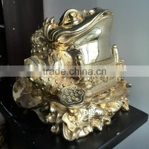 FRP Gold Frog Statue photo-4