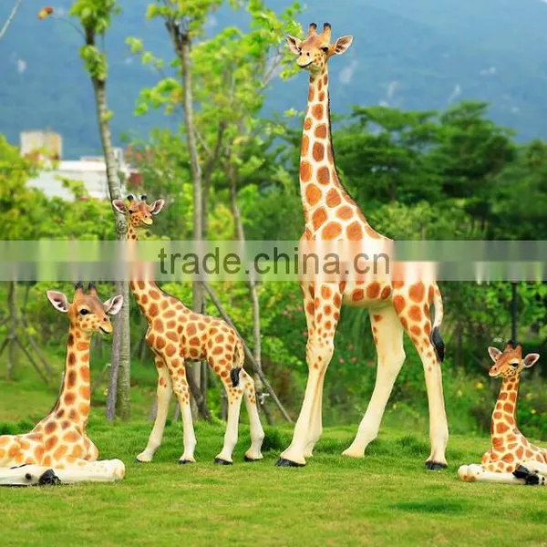 Cute Resin Life Size Giraffe Statue for Sale photo-3