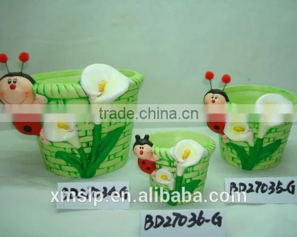 Ceramic Flower Pot With Bobble Animal Head photo-4