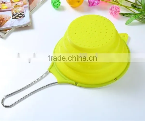 Folding Food Silicone Strainer,Silicone Kitchenware,Kitchen Tools photo-3