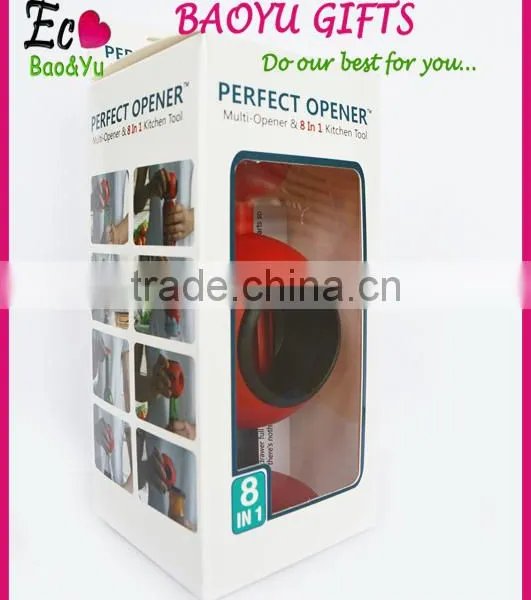High Quality 8 In 1 Multi-function Bottles Jar Can Opener Wine Opener Kitchen Tool With Colorful Box photo-3