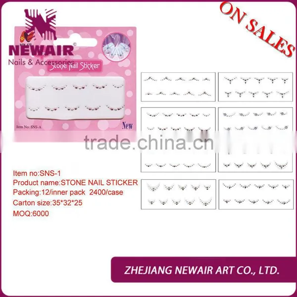 Fashion Rhinestone Rhinestone Stone Nail Stickers for DIY