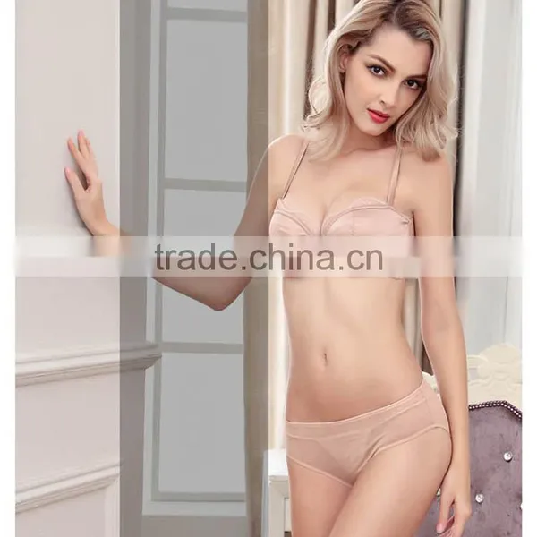 Lovely Girl Seamless Push up Lace Bra Panty Set Sexy Photos photo-5