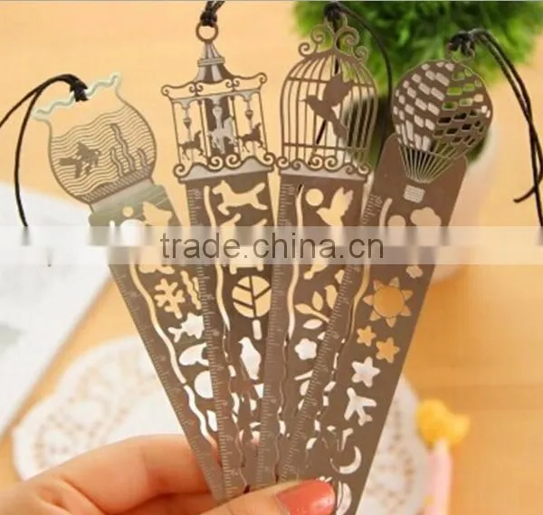 High End Hollow Leaf Shape Metal Bookmark Women Loved Style Gold Metal Bookmark Tags for Her Gifts 2016 photo-5