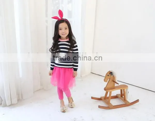 2106 New Tidal Range - Striped Girls Pure 100% Cotton Sweater Wholesale photo-2