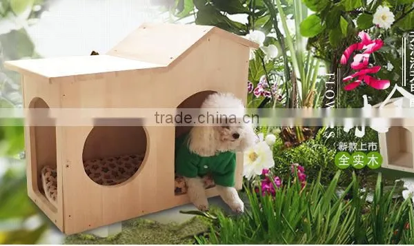 Hot Selling China New Fashion Solid Wood Pet Bed House Wood Pet Doghouse for Dog photo-4