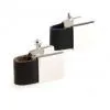Black Leather Wrapped Around Cuffliks