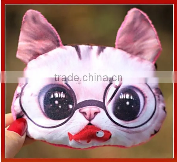 New Design Popupar Women Sling Bag Funny Cat Face Bag 3D Printed Cat Face Coin Purse photo-2