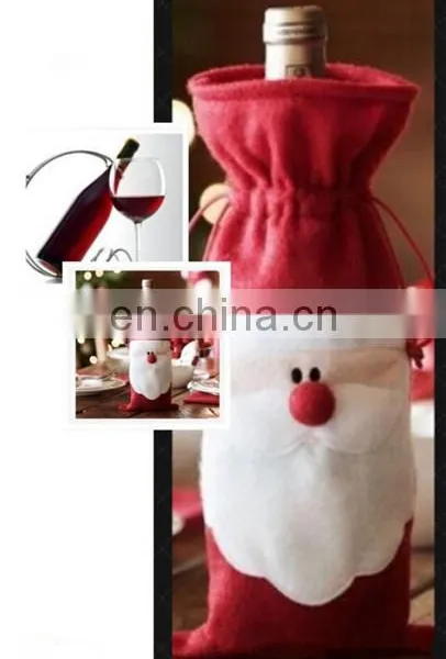 Christmas Santa Claus Red Wine Bottle Bags Christmas Dinner Table Decoration photo-2