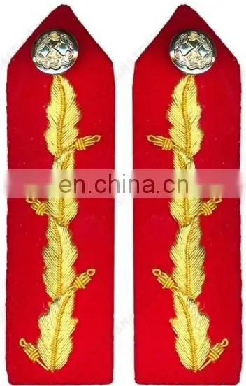 Officer Uniform Collar Gorgets, Police Goergets, Military Gorgets, British Gorget With Oak Leaf Embroidery photo-5