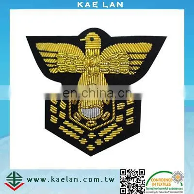 Customized Bullion Wire Embroidery Patch With Rhinestone photo-2
