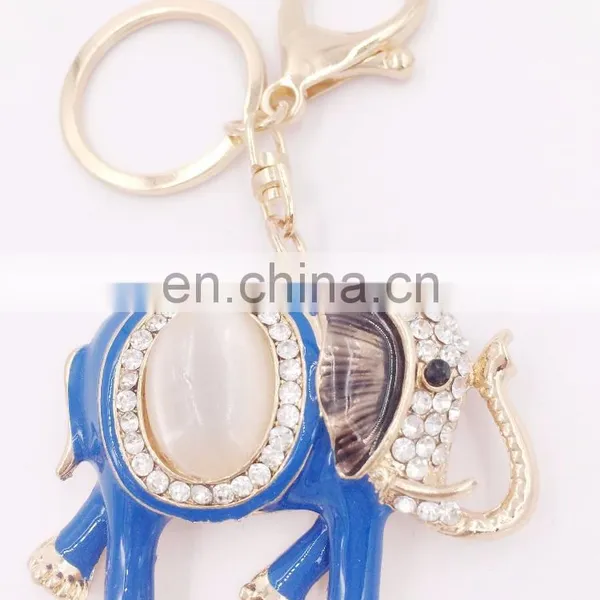 Elephant Keyring Fashion Cute Jewelry Pretty Rhinestone Crystal Charm Pendant Key Chain Bag Creative Gift photo-2