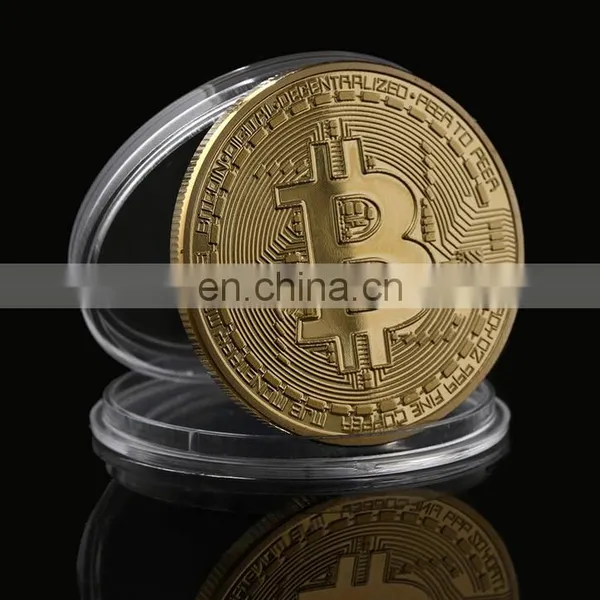 Factory Wholesale Zinc Alloy Stamp Gold Silver Copper Metal Souvenir Bitcoin Bit Coin photo-4