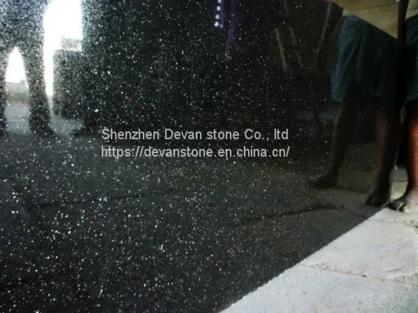 Black Galaxy Granite Kitchen Countertops Floor Tiles Wall Tiles photo-2