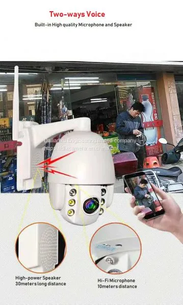 1080P 5Xzoom Outdoor Water-proof WIFI PTZ IR SD Card Two Ways Audio IP Dome Camera photo-3