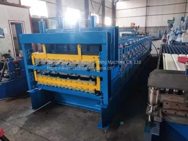 Three Layers Layer Aluminium Roof Sheet Roll Forming Making Machine photo-3
